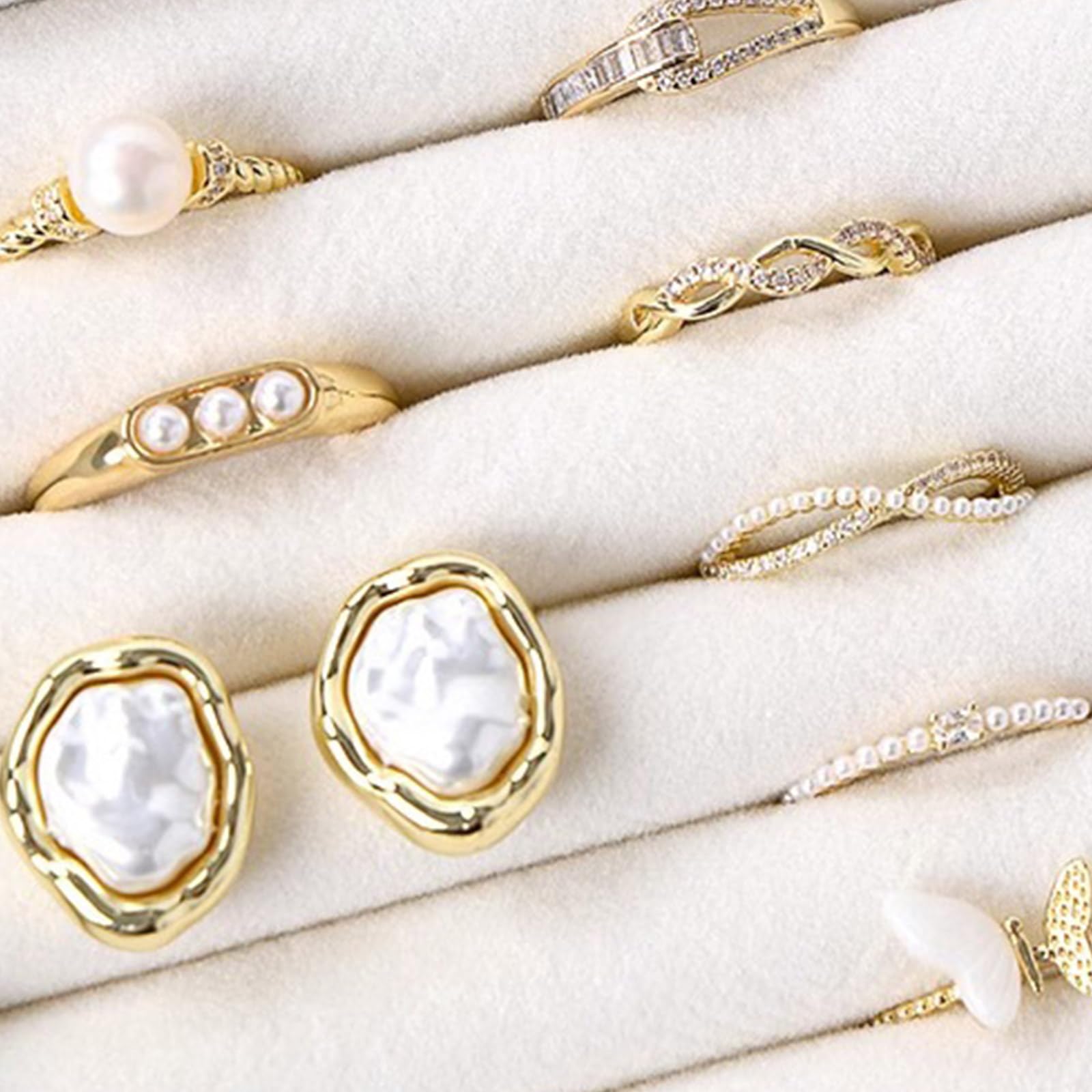 Elegante custodia per gioielli da donna, in poliuretano, per orecchini e molto altro ancora, ottimo regalo per gli amanti dei gioielli
