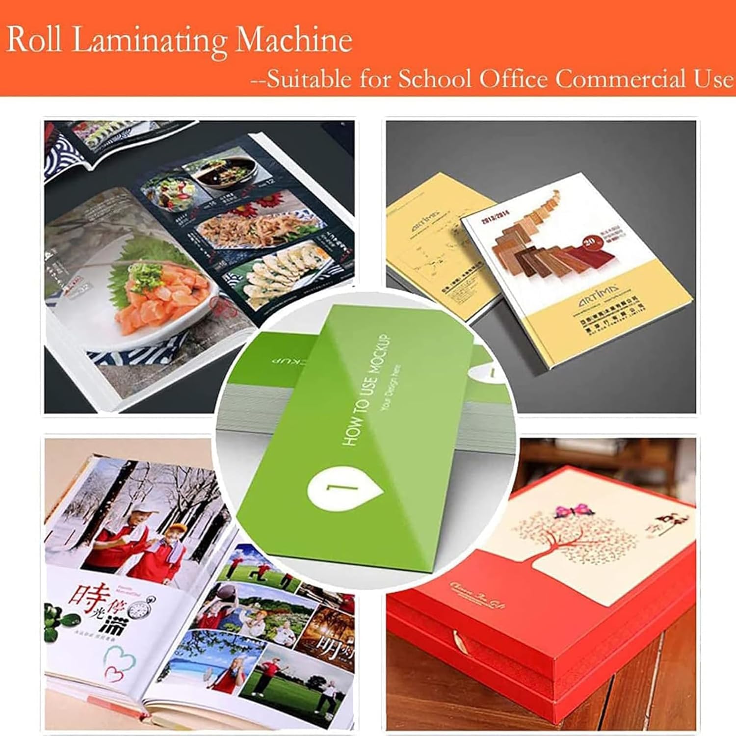 Macchina di laminazione a rullo a freddo e caldo, macchina di laminazione termica di controllo digitale, pellicola BOPP Pte, per scuola, ufficio a casa(Width350mm)