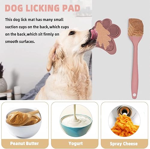 Miniatura 4 de Tapete para lamer perros y gatos, tapete de comida para perros con ventosas, tapete de alimentación lenta y diseño antideslizante, reductor de