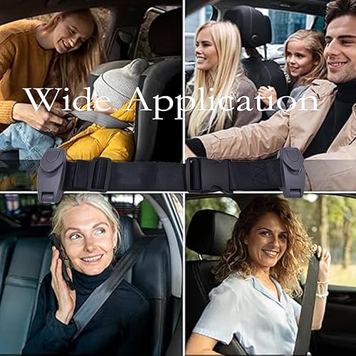 Miniatura 6 de Ajustador de cinturón de seguridad de automóvil, ajustador de cinturón de seguridad con clip, comodidad universal, correa protectora de hombro y