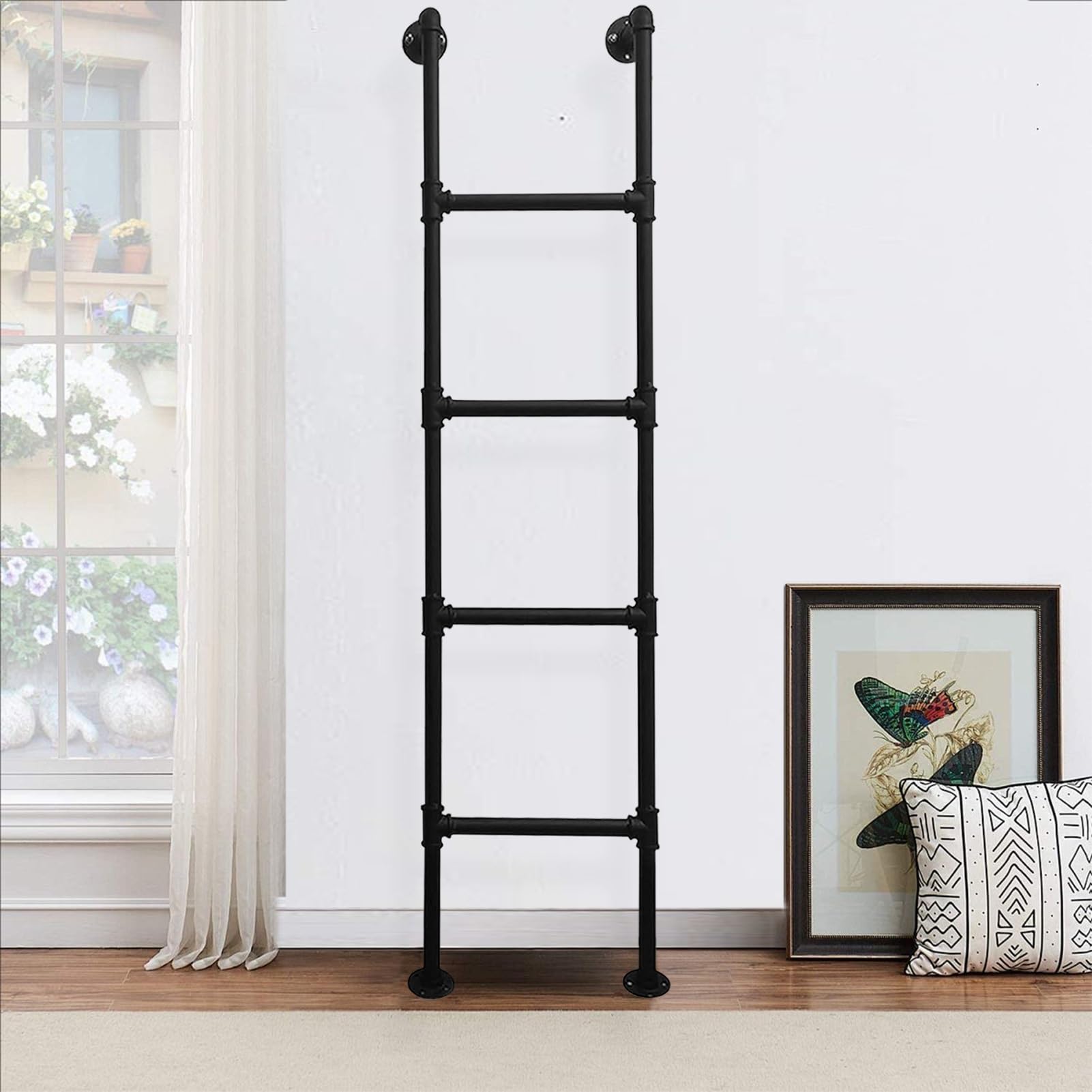 Escalera de metal multiusos para el hogar y zonas exteriores