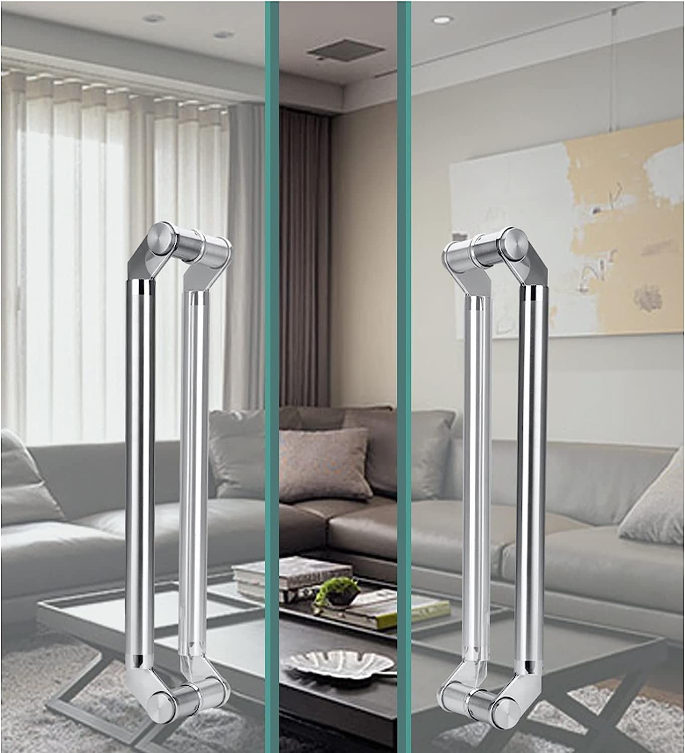 Maniglia di ricambio per porte scorrevoli in vetro, per ufficio, hotel, cucina, bagno, porte scorrevoli (900 mm)