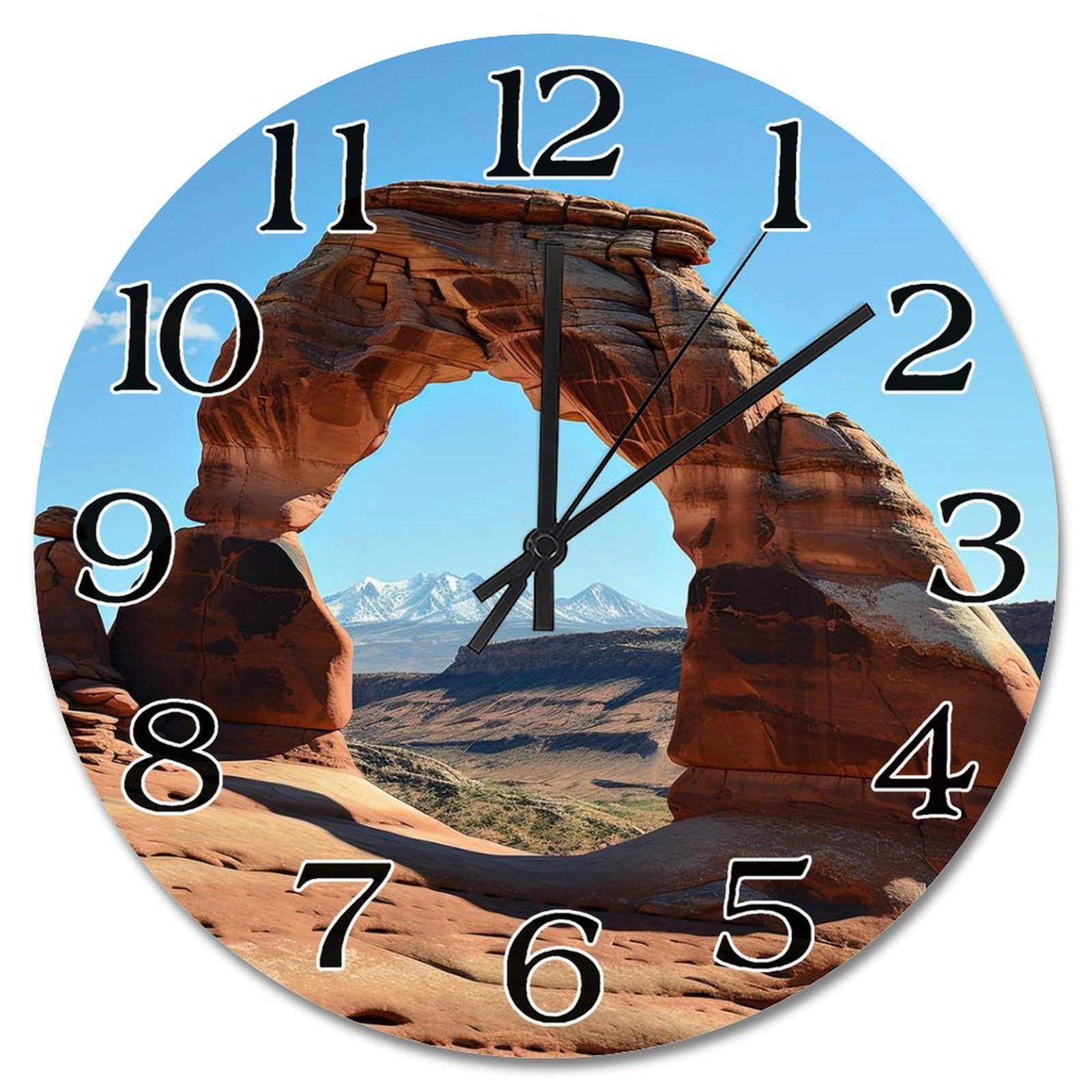 Horloge murale paysage parc national, cadeau idéal de voyage
