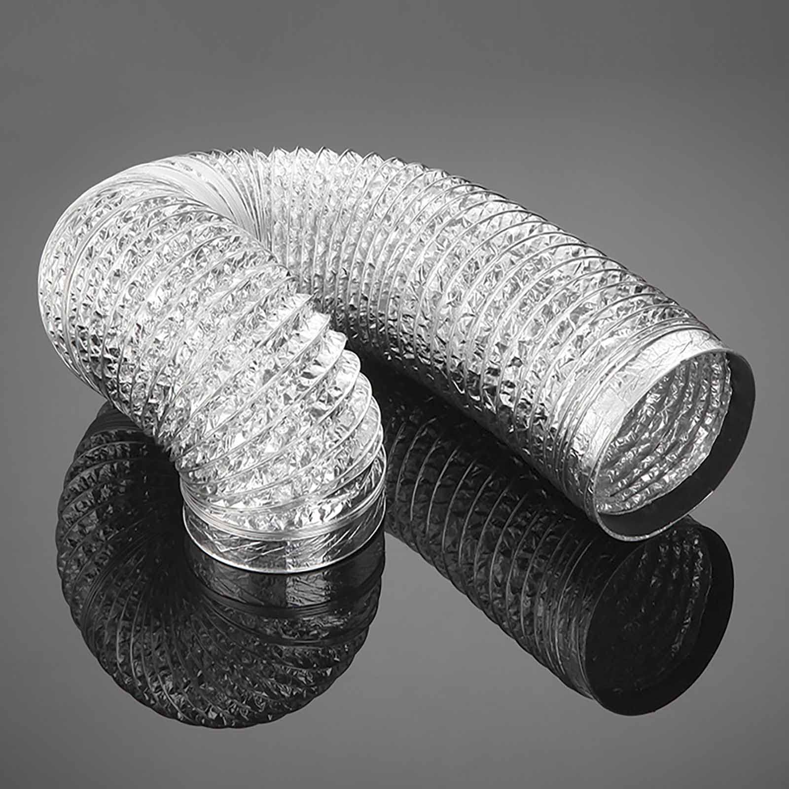 ComPDCVD Noir Tuyau D'évacuation 100 Mm X 3 M Tuyau D'évacuation D'air Gaine Ventilation En Aluminium Avec 2 Colliers De Serrage En Acier Pour Climatisation Déshumidificateur Extracteur