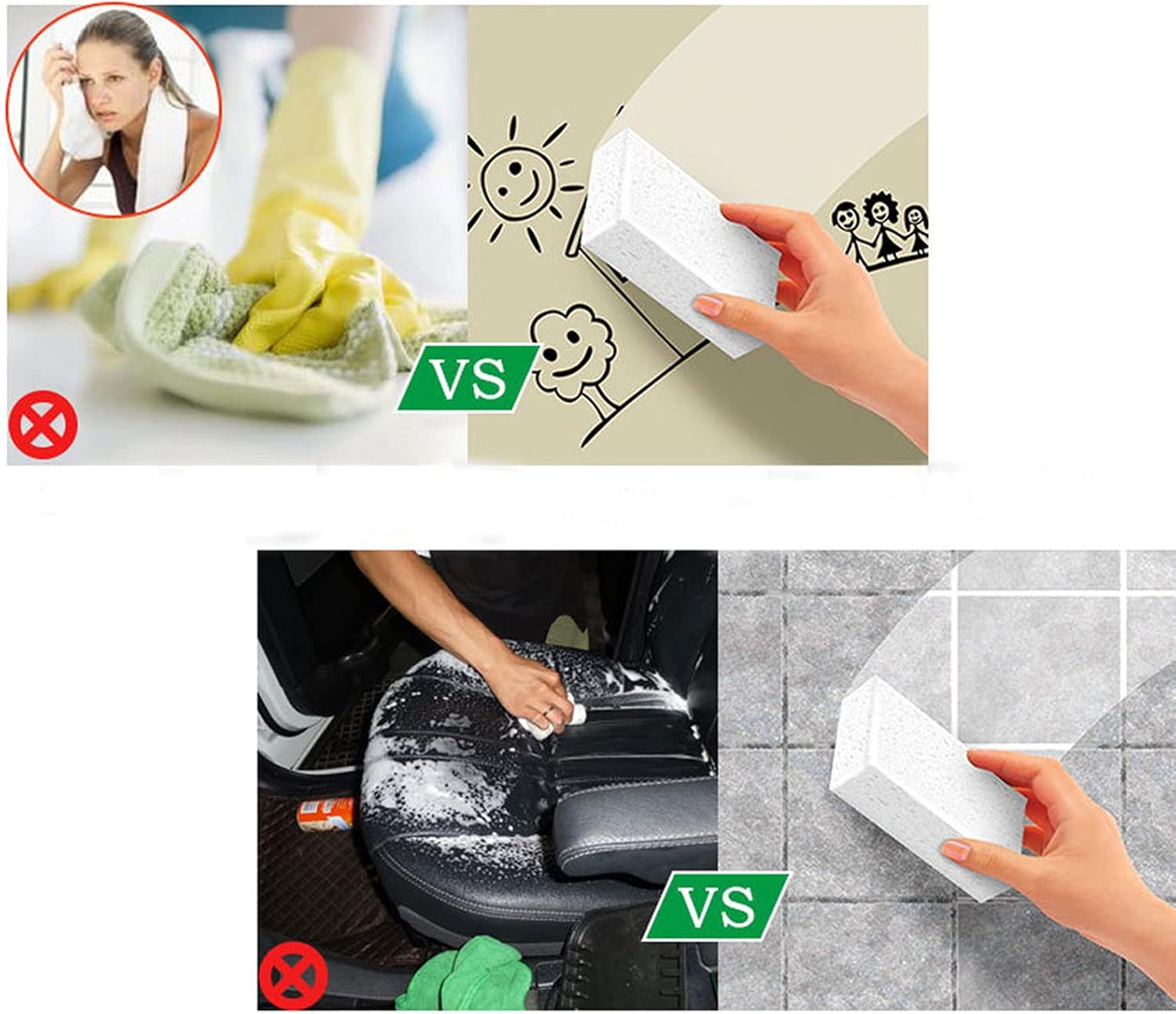 Sponge Decontamination Block Cleaning Kitchen Nano Wipe Tool Cleaning Tools Home Improvement Nylon Scrub Brush for Stainless Steel Pans (white, One Size) 6 71iNYNKhopL. AC SL1500
