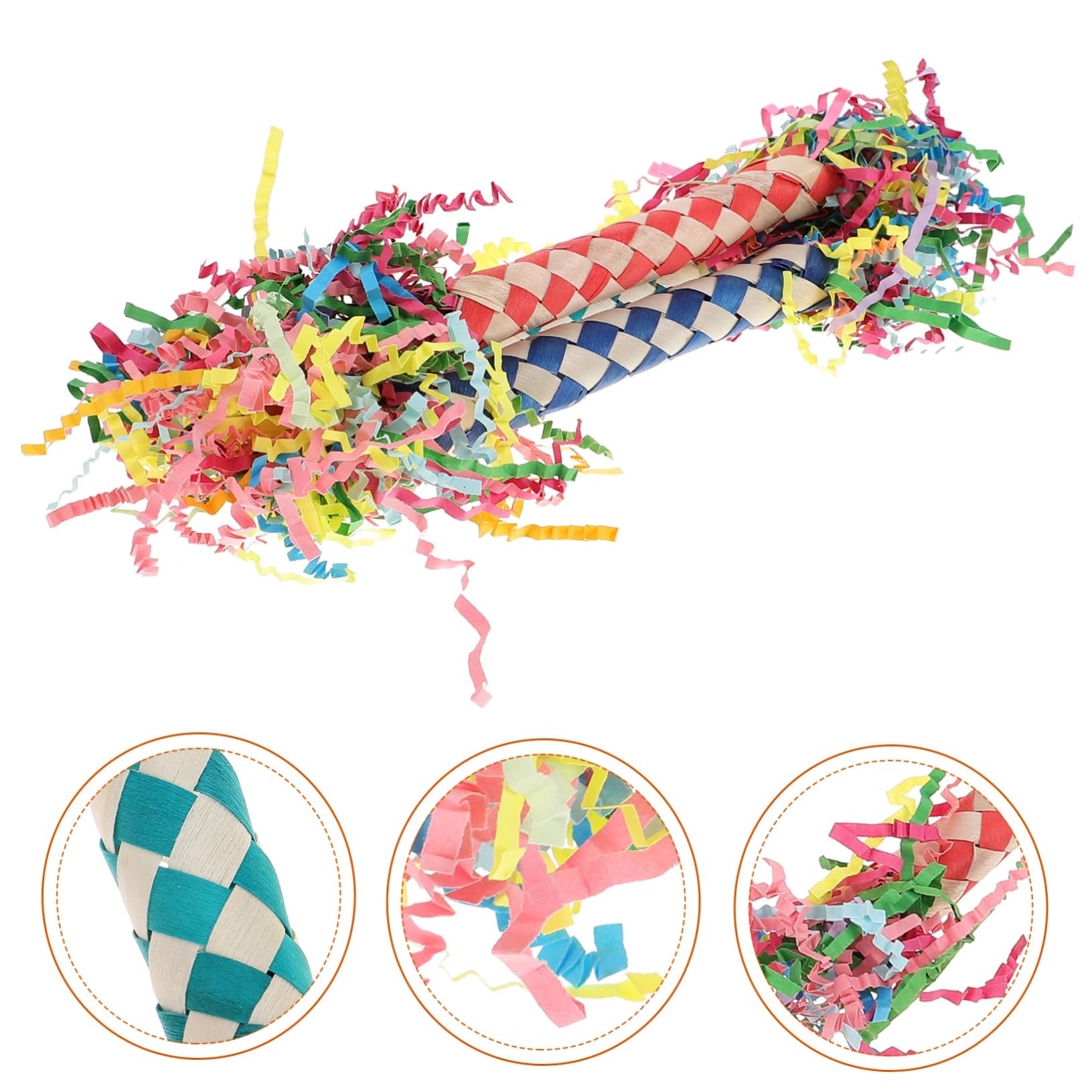 Hohopeti 3pièces Jouets Colorés pour Perroquets Et Oiseaux Accessoires à Mâcher Explorer pour Cage à Oiseaux Jouets Sains Et Amusants