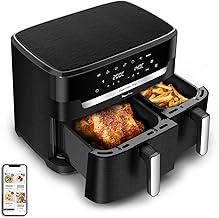 Moulinex XXL Double Air Fryer 11L, 8 Persons and More, Large Basket up to 3 kg, 7 Preset Programs, Dual Easy Fry XXL, EZ9428F0, Black