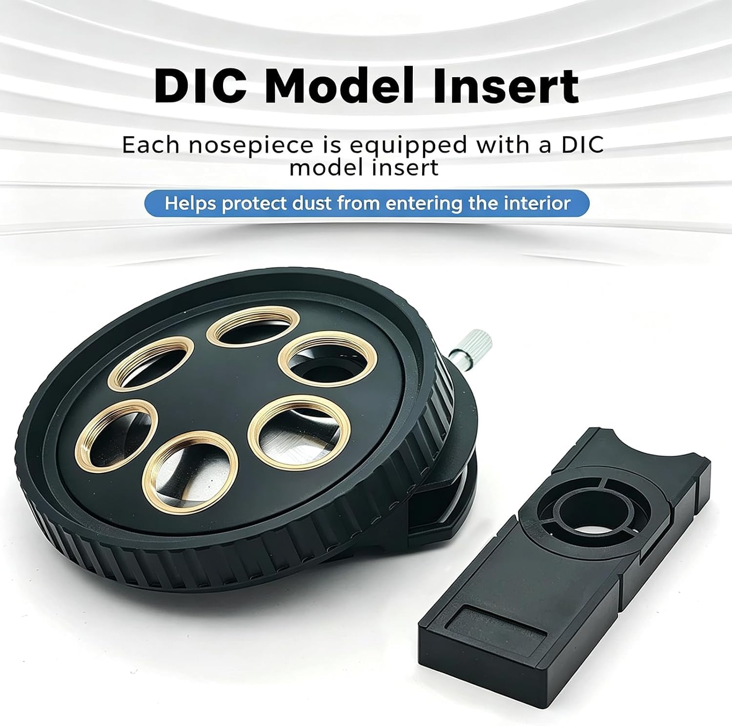 Adaptador De Torreta M26 De 5 Orificios, Convertidor De Objetivos para Microscopio, con Montura De Cola De Milano, 103 Mm De Diámetro, Accesorio para Microscopios De Laboratorio