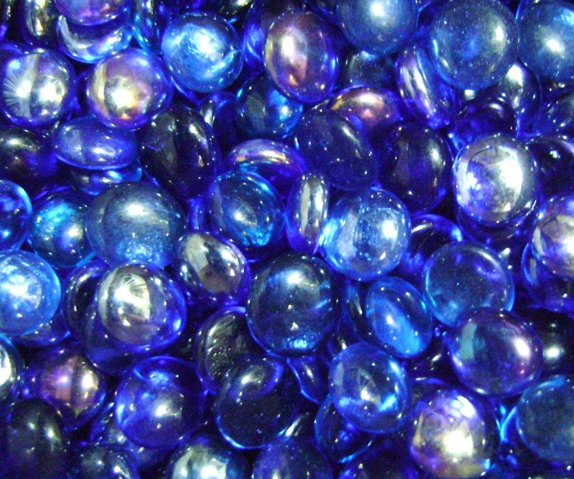 3 LB - Shades of Blue - Vase Fillers - Glass Gems