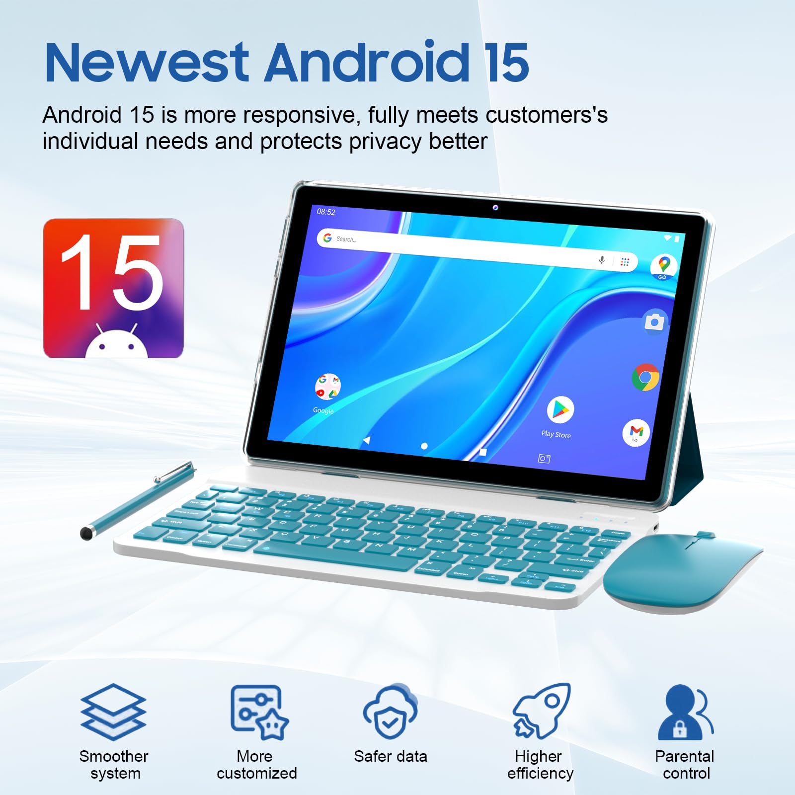 Amazon.co.jp: 10インチタブレット Android 15タブレット キーボード