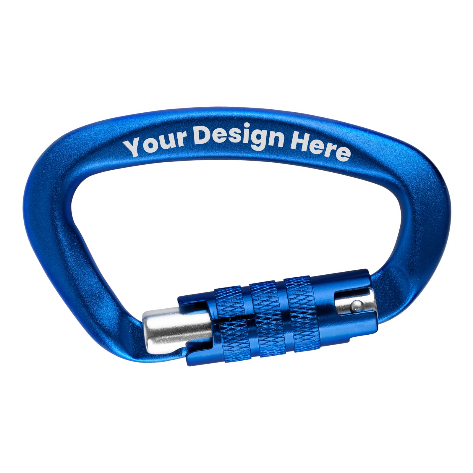 Aspire Custom Locking Carabiner 3 Inch Heavy Duty D Shape Carabiner Clip Royal Blue Twistlock Carabiners 12KN (2699 Lbs) for Hammocks