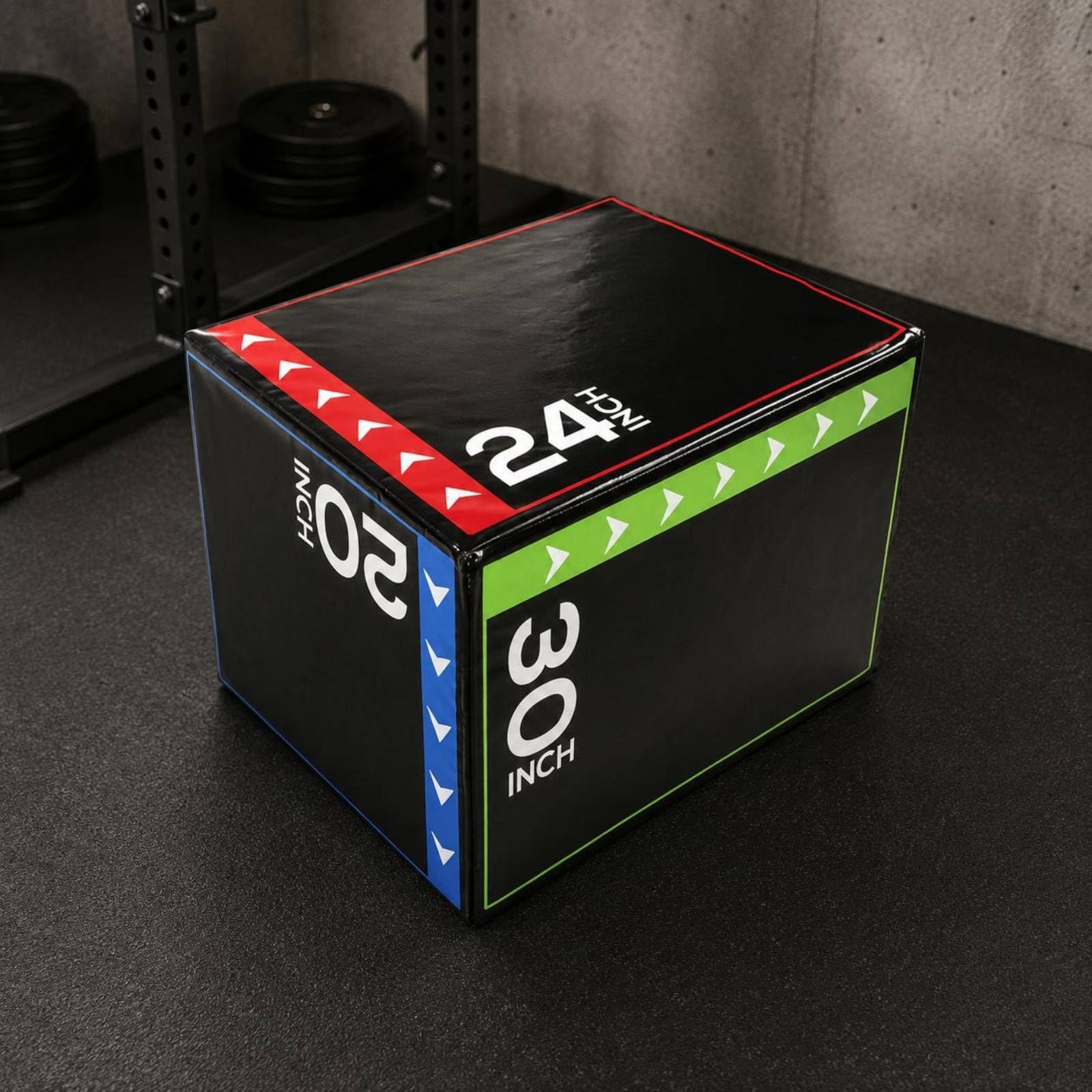 Milageto Box Salto Rettangolare Cuciture Visibili Box Fitness Imbottito Stabile Scatola Pliometrica