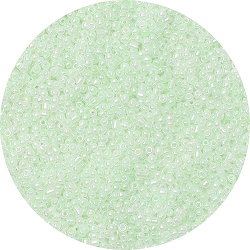 Miniatura 8 de Yholin 10000 cuentas de semillas de vidrio a granel, cuentas de semillas para manualidades 120 de 0.079 pulgadas, cuentas pequeñas de poni para