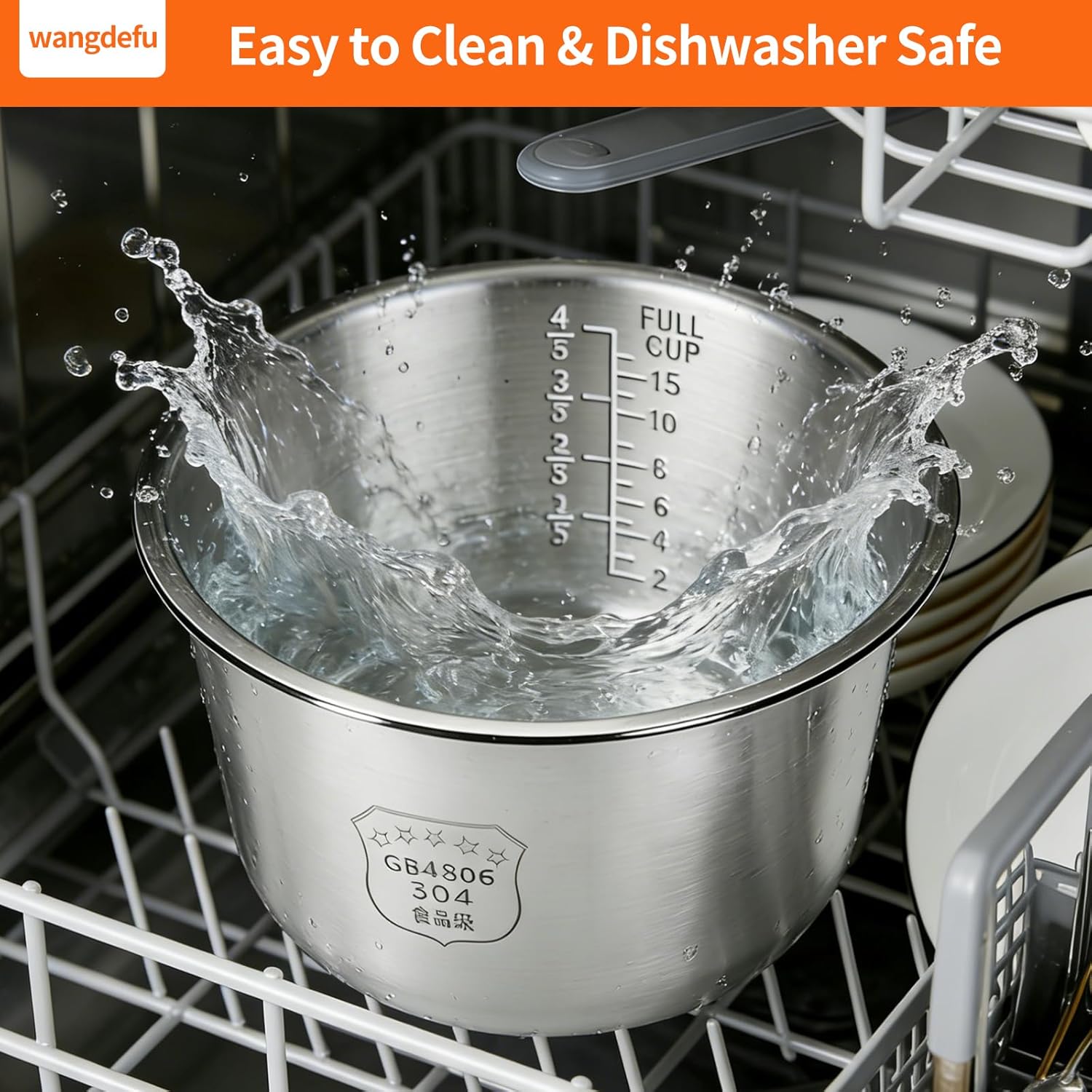 Stainless Steel Pot for Instant Pot 6 Quart, Replacement Inner Pot for Instant Pot Insert Liner 6 qt with 1 Cleaning Sponge
