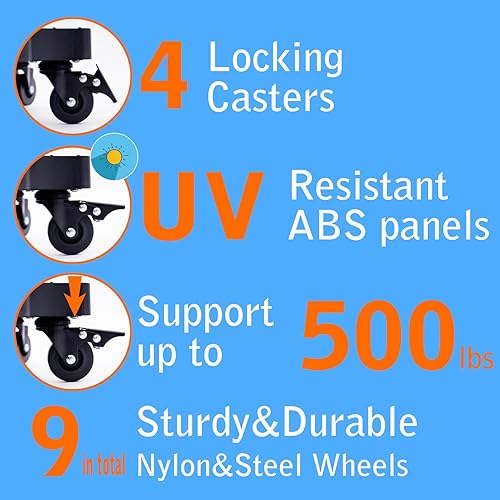 Miniatura 6 de Carrito de plantas de 20 pulgadas con ruedas  Soporte para plantas rodantes para interiores y exteriores con ruedas, carrito grande para macetas