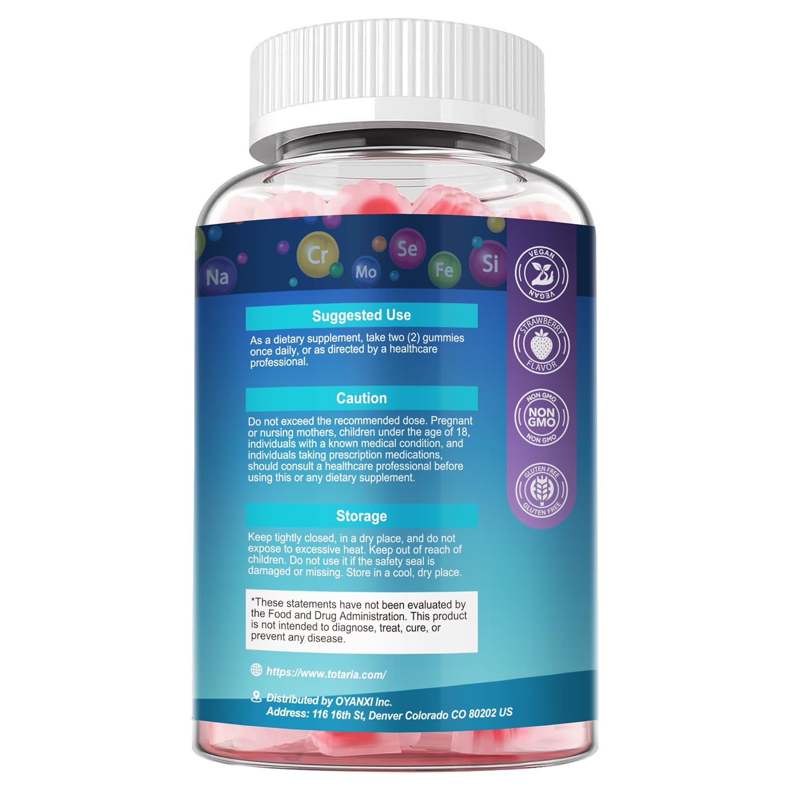 Totaria Sugar Free Multivitamin for Men with Omega 3, Probiotics, Mens Multivitamins Gummies w/Methylated B Complex, EAAs, Lycopene, Zinc, for Daily Energy, Immune, Heart, Iron Free, 60 Count — Amazon image 11