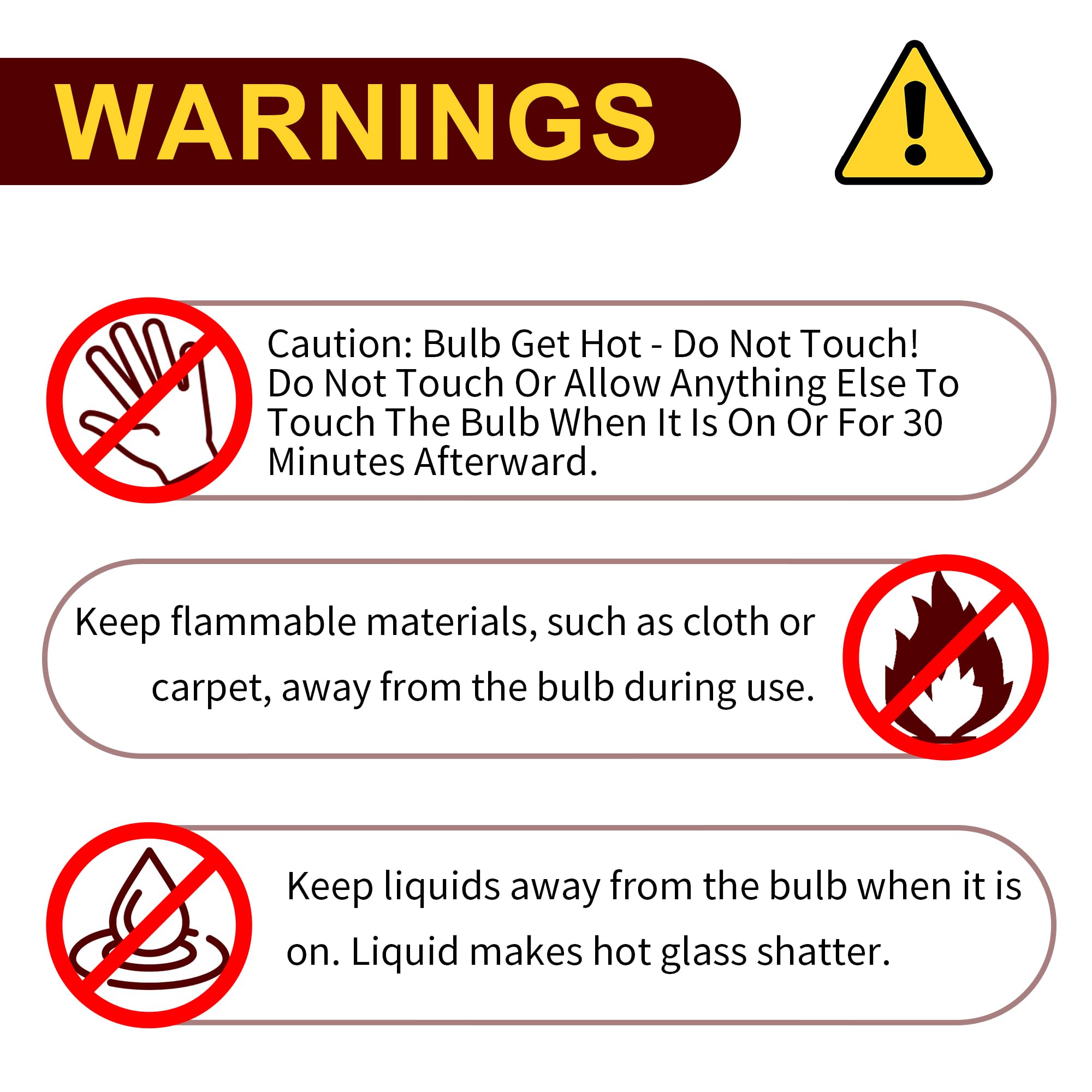 Reptile Heat Lamp Bulb, 100W Infrared Heat Light Bulbs, Red Basking Spot Lightbulb for Snake, Tortoise, Bearded Dragon, Lizard, Chicks, Turtle, Chickens, Pets - 2 Pack - image 7