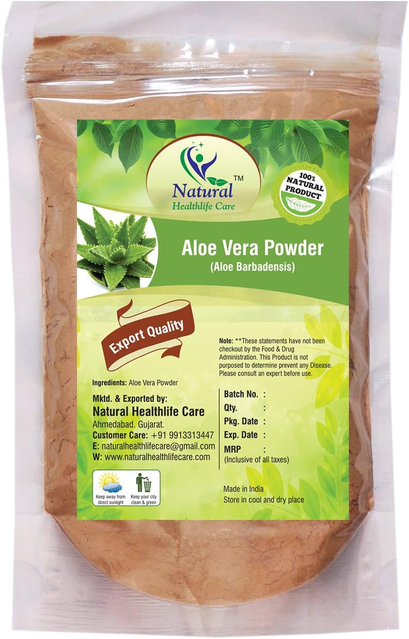 Natural Healthlife Care100% Aloe Vera Powder Aloe Barbadensis (100 gm (0.22 lb) 3.5 ounces)