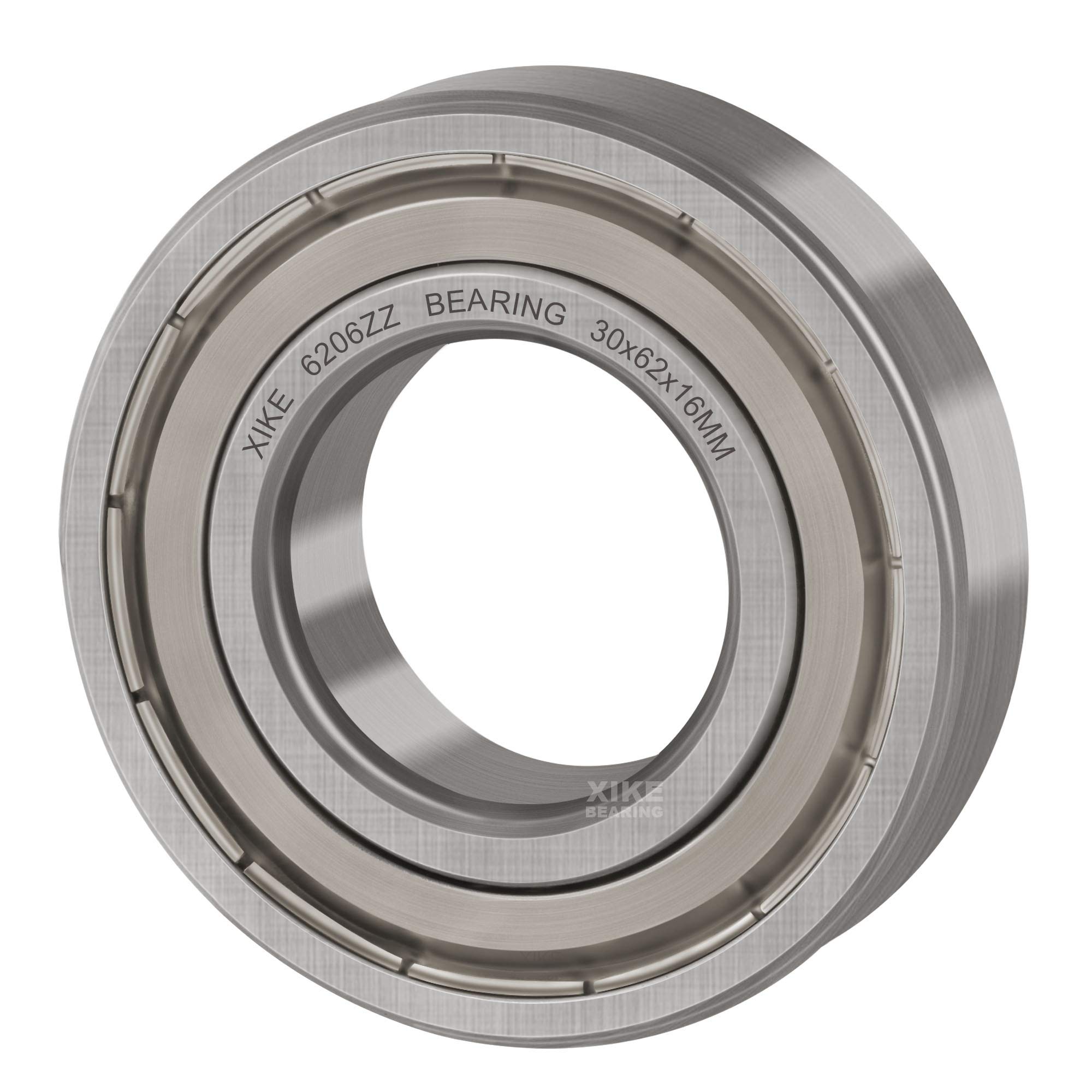 XiKe 2 unid. 6206ZZ Rodamiento de bolas 30x62x16mm Doble junta metálic｜Acero cromado｜Pre-lubricado, 6206-2Z Rodamientos rígidos de bolas con Doble junta metálica.