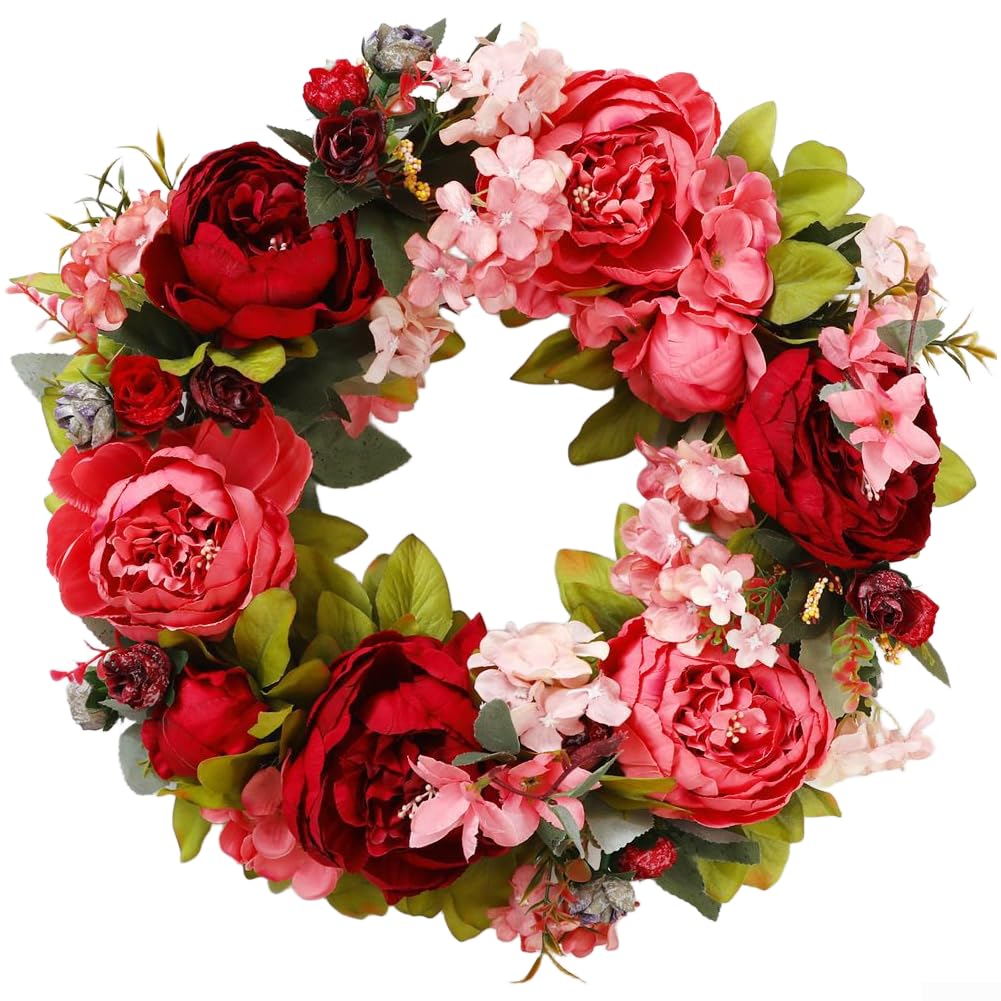Guirnalda de flores de peonía de seda de 40 cm