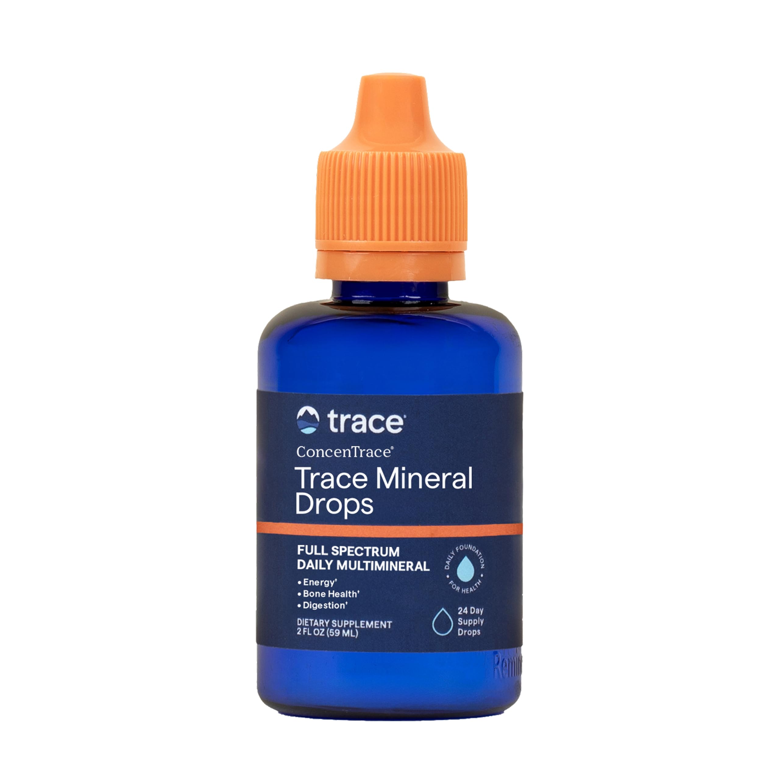 Trace Minerals ConcenTrace Mineral Drops, 70+ Ionic Minerals, 2 fl oz Unflavored 2 Fl Oz (Pack of 1)