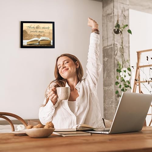 Miniatura 3 de Books Are Magic - Inspirational Wall Decor, Motivational Typographic Wall Art Print Is Great Quotes Book Photo For Living Room Decor, Office Decor,