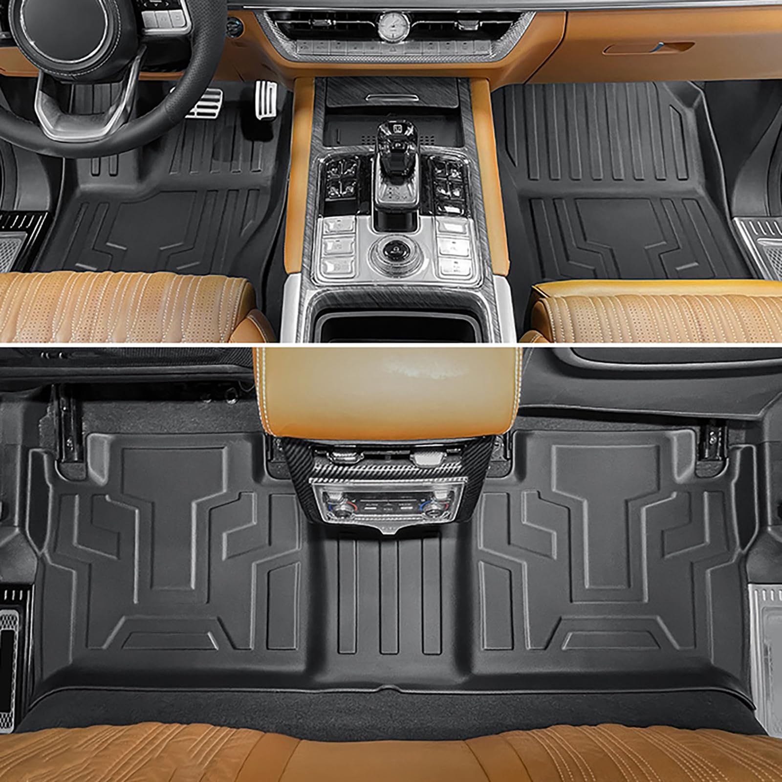 TPE Floor Mats Custom for Great Wall Tank 500 LHD Fuel 7 Seats 2022-2023 All Weather Floor Mats — view 2