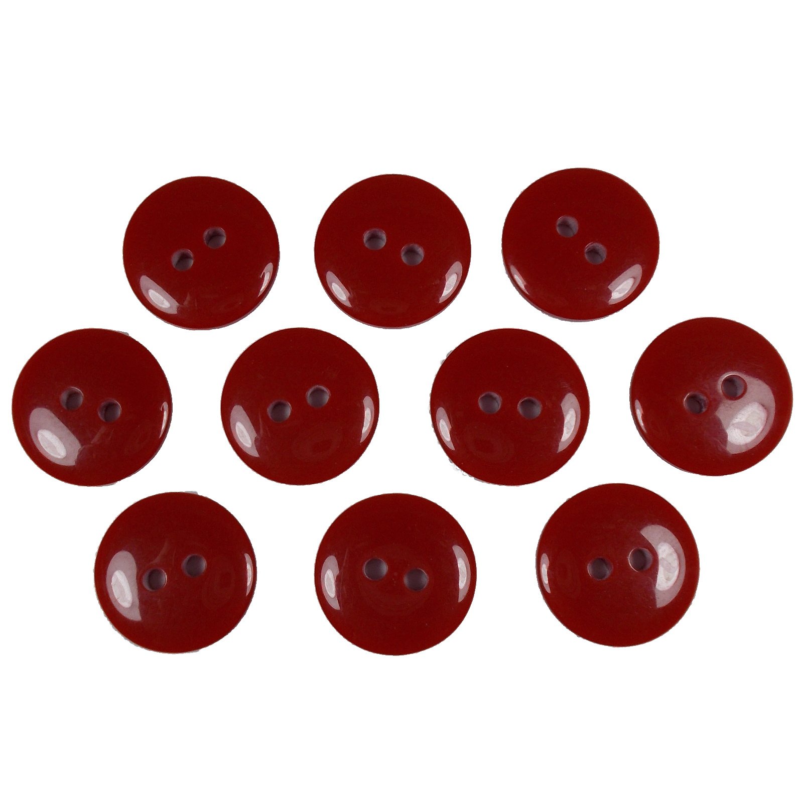 Push The Button Red Smartie Buttons Polyester Round 2 Hole Pack Of 10 (, 20Mm)