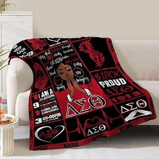 Sorority Blanket Gifts for Women Girls Sisters Birthday Christmas Valentine Positive Presents Theme Decor Home Bedroom Living Room Sofa Couch Soft Cozy Fleece Kids Adults Throw 60"x50"