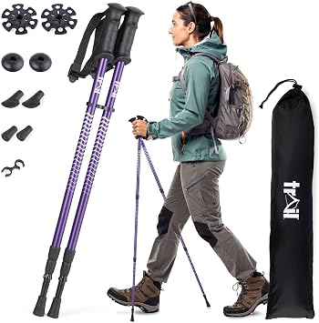 Trail Telescopic Walking Poles, 2 Pack, Adjustable 65 135cm