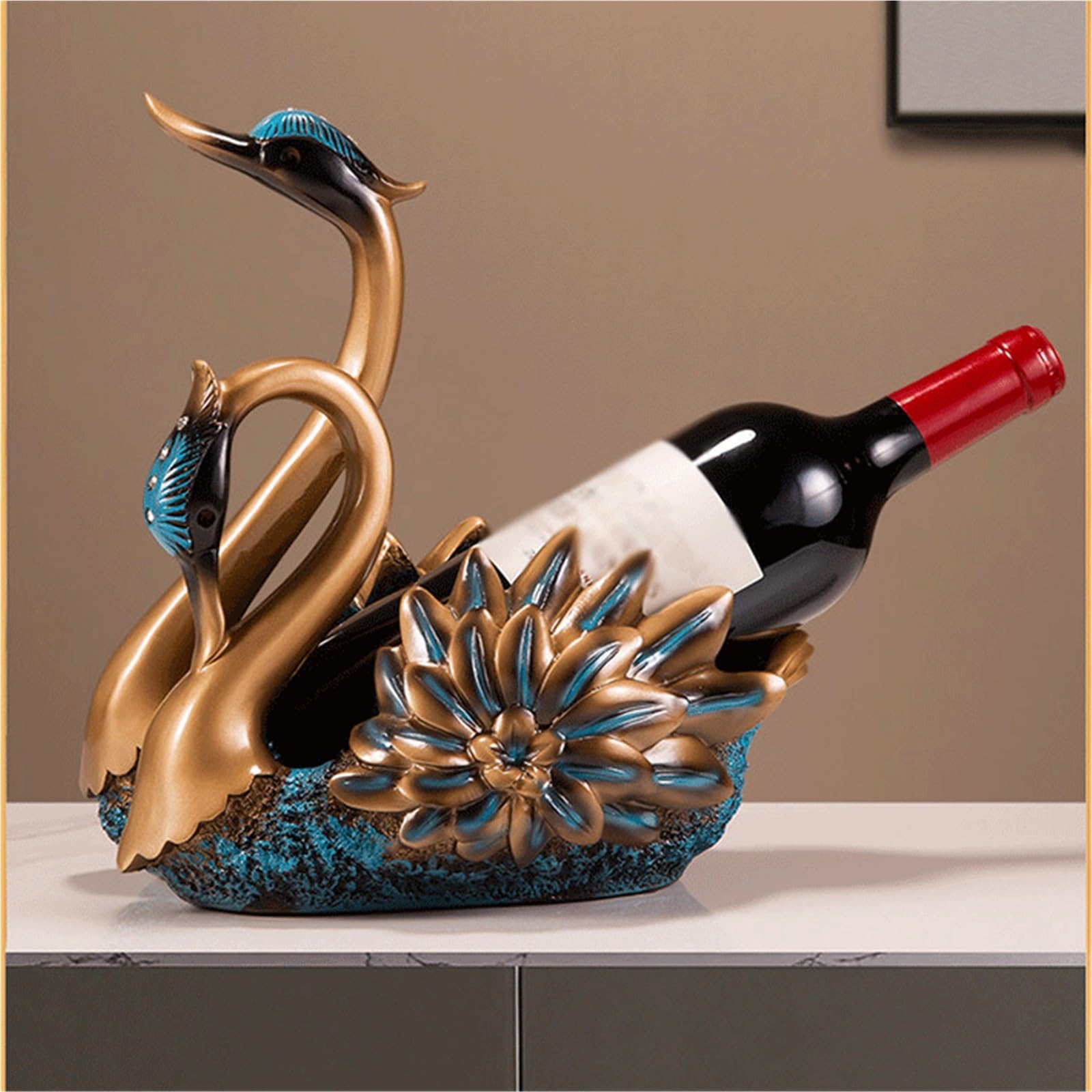 Porte-Bouteille de vin Casier à vin en Forme de Cygne Tournesol, for Cuisine, Maison, Bar, Salle à Manger, Salon