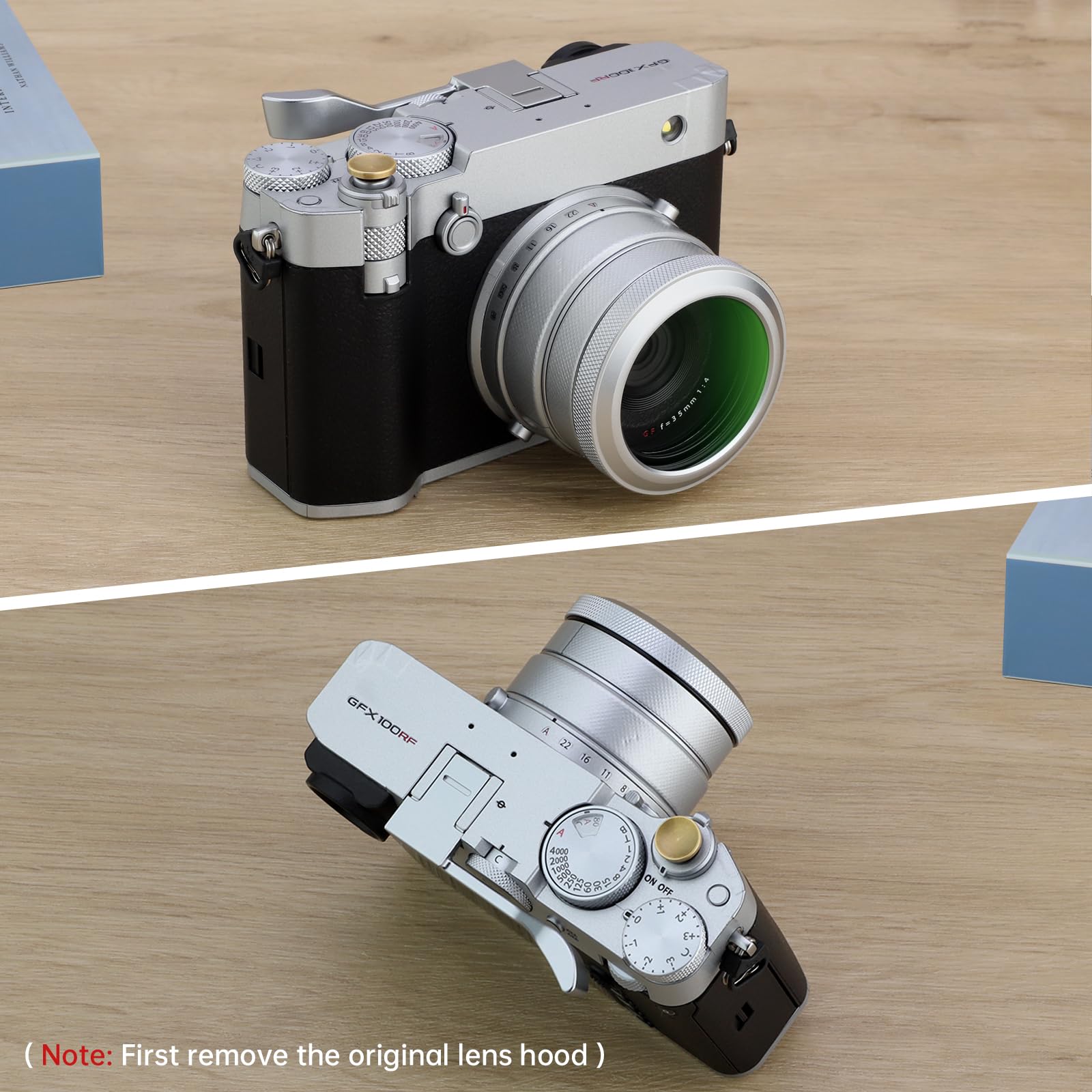 Haoge MC UV GFX100RF Filtro de protección de lente de cámara para Fujifilm GFX100RF accesorio de cámara lente bayoneta anillo protector LUV-GFXRFS SilverMulti impermeable nano recubierto de vidrio