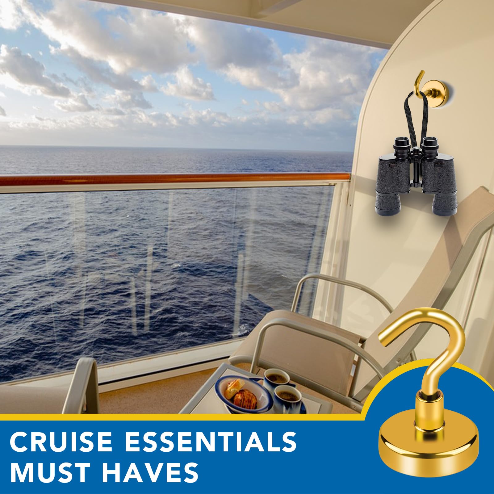 Cruise Cabin Magnetic Hooks - 4 Pack -7