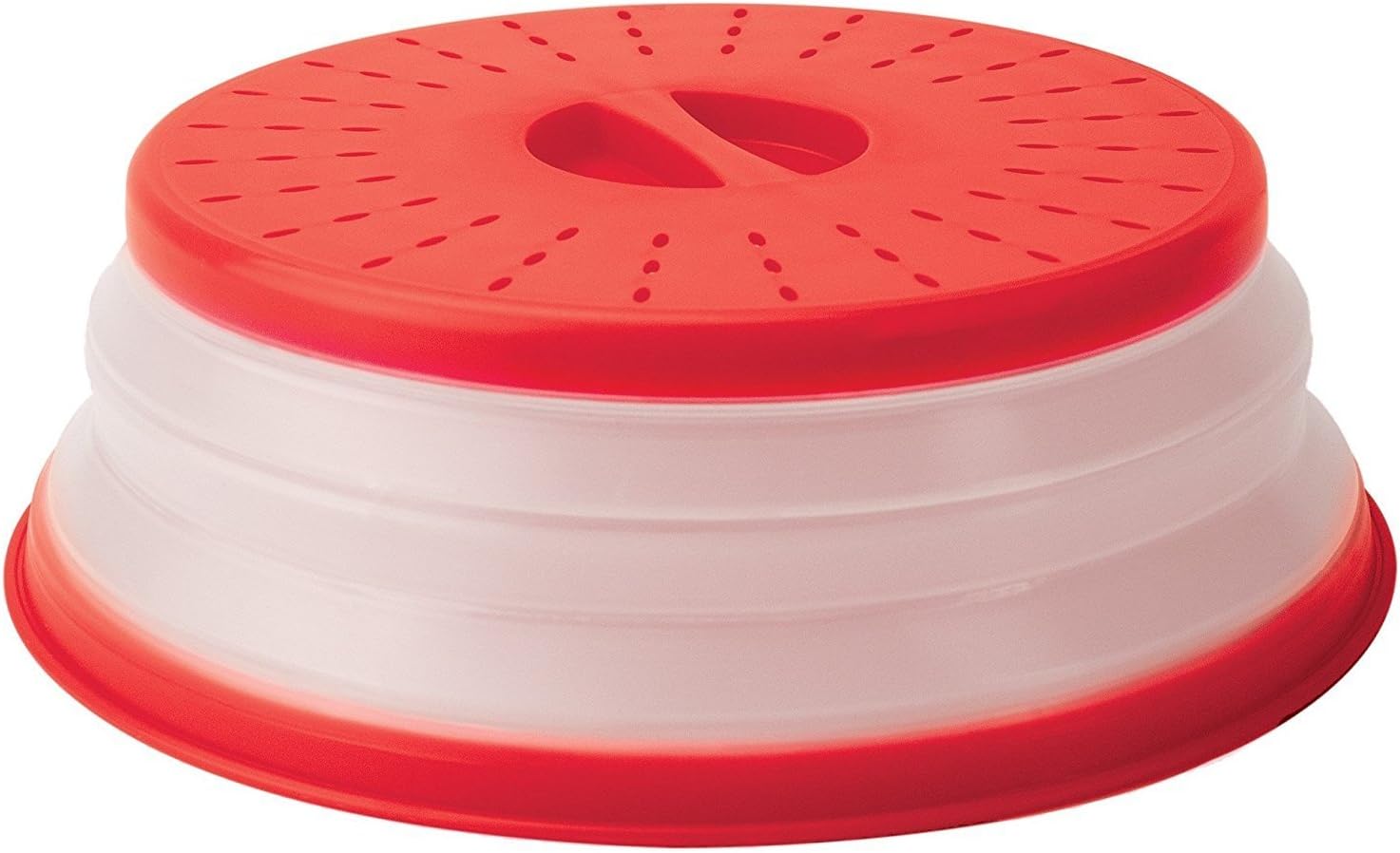 Collapsible Microwave Cover-BPA-Free and Dishwasher-Safe, Microwave Plate Cover(Red)