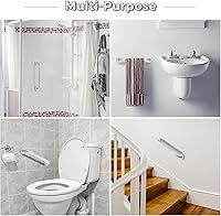 Vista 6 de 1 paquete de barras de agarre de 24 pulgadas y 1.25 pulgadas de diámetro, para tinas y duchas, mango de ducha para ancianos, barras de agarre
