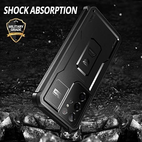 Vista 20 de Dexnor Funda para Samsung Galaxy S21 Ultra, [Protector de pantalla y soporte integrados] Protección de grado militar resistente a prueba de golpes