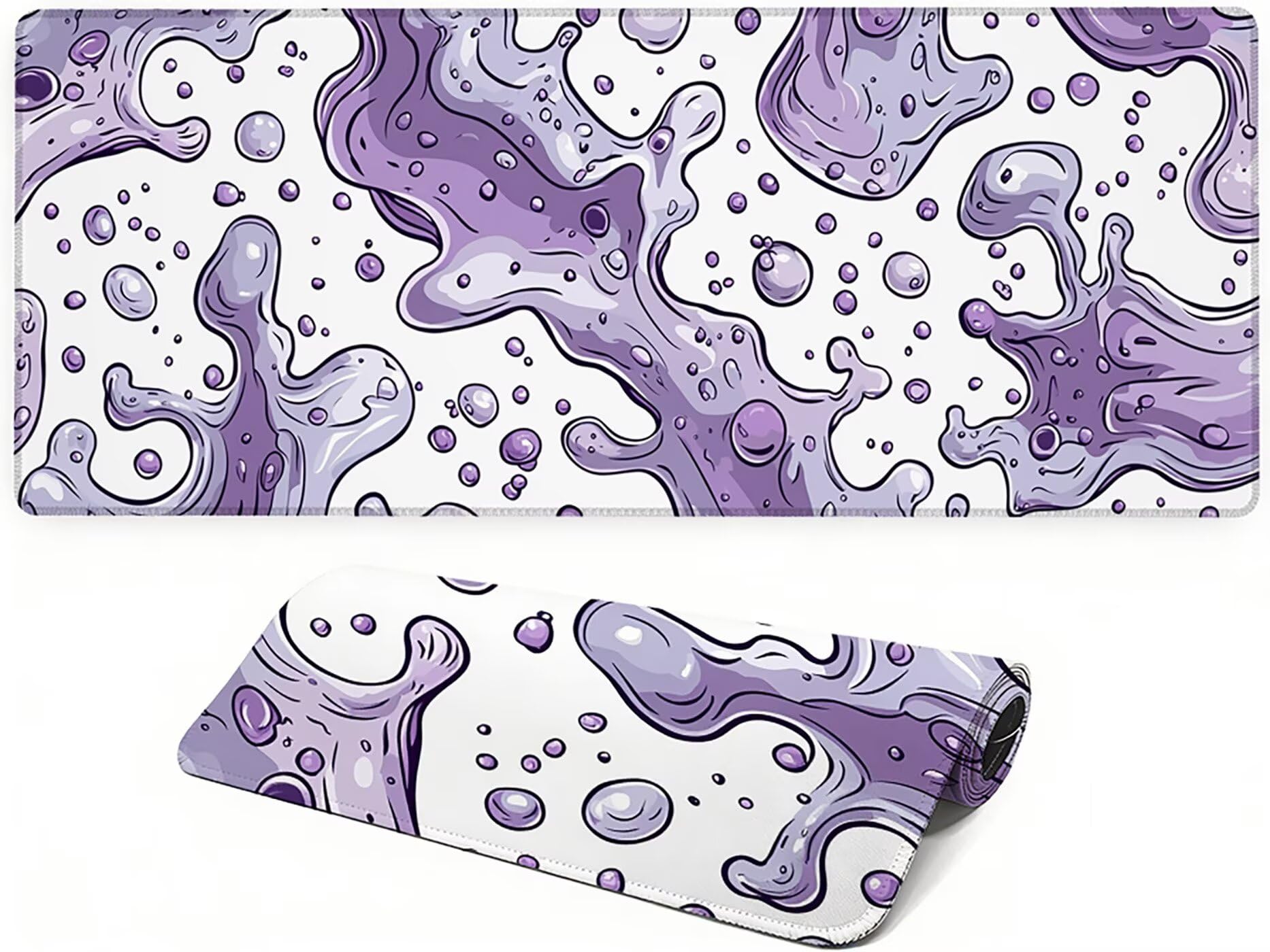 Lpfieonn Einfach Großes Schreibtischunterlage, XXL Schreibtischunterlagen, Weiß XXL Wasserdicht Gaming Mousepad mit Vernähter Rand und Rutschfeste Gummibasis, für Laptop/Hause/Büro 120x60cm PF-1979