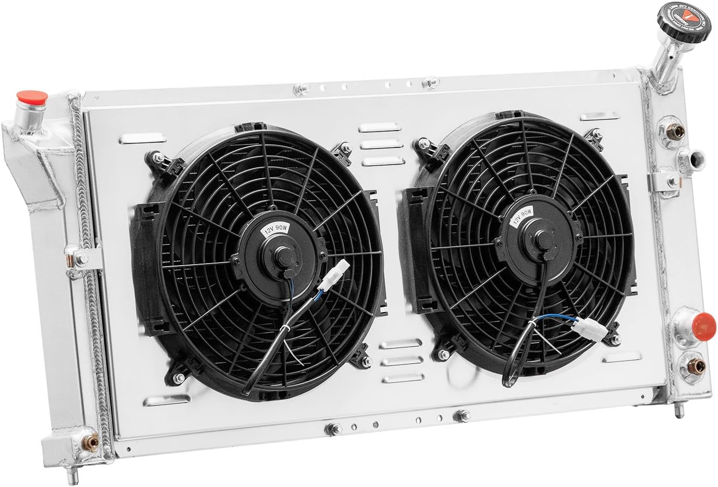 3 Row Radiator Shroud Fan for 1997-2003 Pontiac Grand Prix Oldsmobile Silhouette Buick Regal, Aluminum Core Radiators