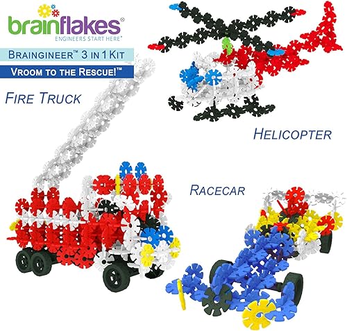Miniatura 6 de Brain Flakes Kit de construcción 3 en 1 con instrucciones detalladas paso a paso (idioma español no garantizado) – 580 piezas para construir los 3