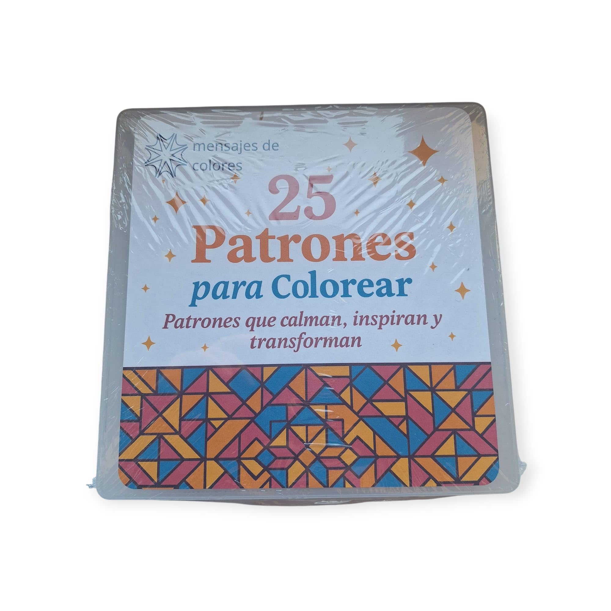 Patrones para Colorear - Ideal para Adultos y Niños – Patrones de 20x20 cm en Cartulina (Patrones con caja de plástico)- Formas geométricas-