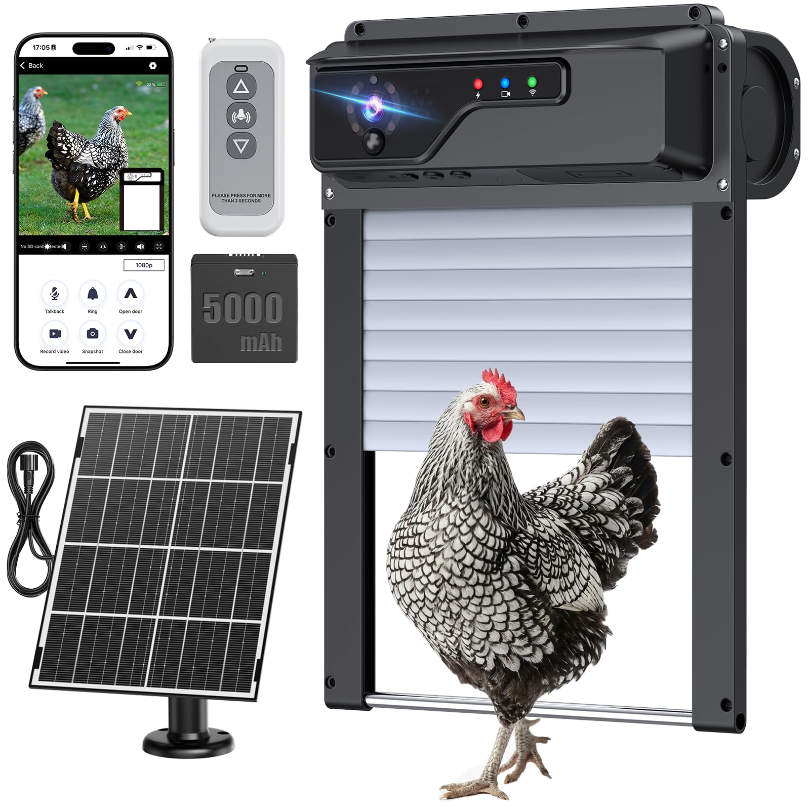 1080P Night Vision Coop Door