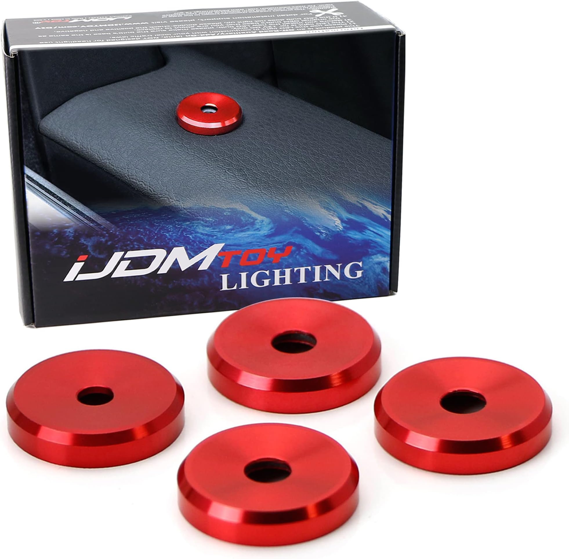 4pcs Sports Red Aluminum Decorative Door Lock Indicator Light Cap Covers Compatible with Porsche Cayenne Panamera Macan