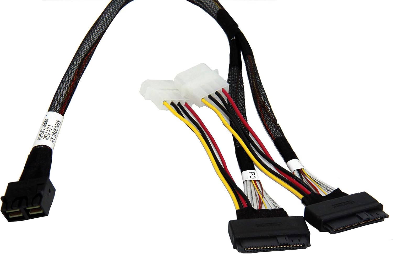 𝐃𝐢𝐋𝐢𝐧𝐤𝐞𝐫 LSI94xx Series Dedicated 2*MiniSAS-HD 8X to 2*U.2 NVMe SSD,SFF-8643 72Pin to 2*SFF-8639 68Pin Cable 75cm(Broadcom MPN 05-50065-00/05-50064-00)