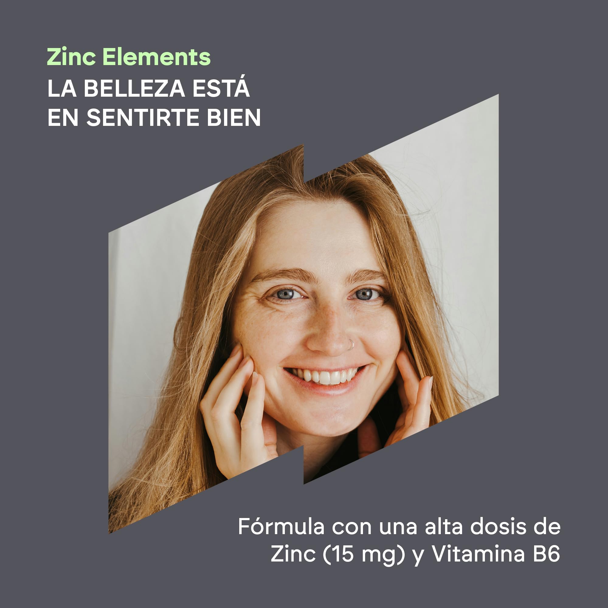 ZINC Cápsulas 15 mg para la Piel, Cabello, Uñas, Acné - Sistema Inmunitario + Vit B6 Bio-disponible - Para 4 Meses - 120 Cápsulas Veganas Nutralie