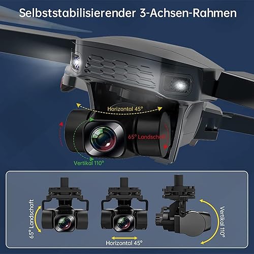 Miniatura 3 de ZLL SG907 MAX Drone con cámara 4K, cardán de 3 ejes, cuadricóptero plegable GPS FPV con motor sin escobillas, sígueme, 25 minutos de tiempo de vuelo