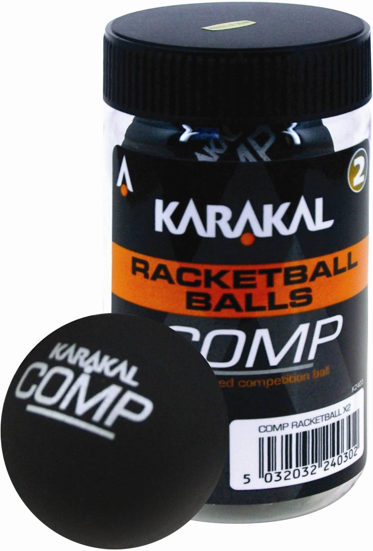Karakal RACKETBALL BALLS BLACK (COMPETITION) TUBE OF 2