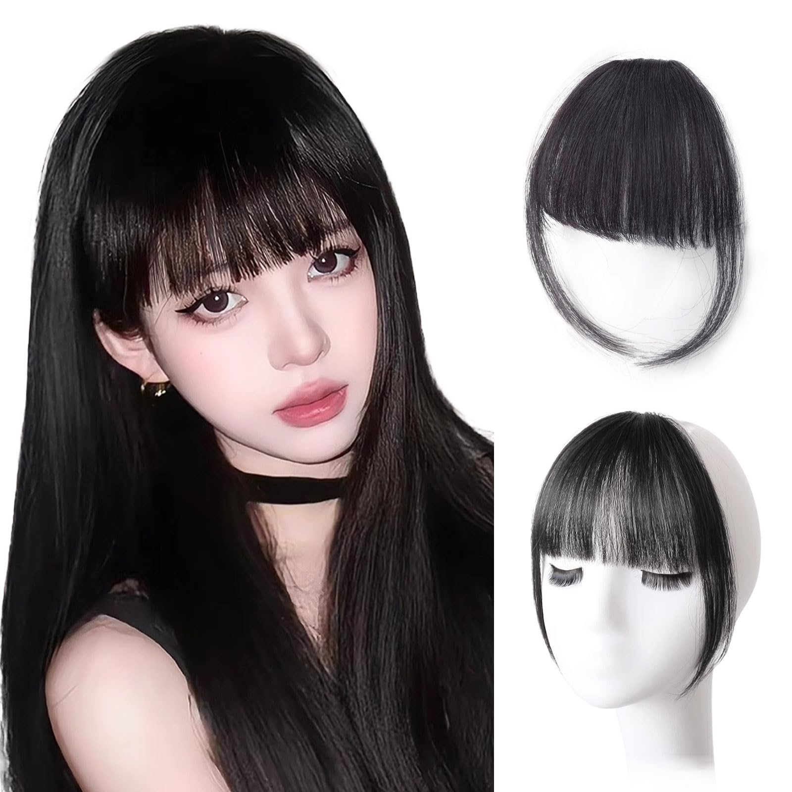 Amazon.co.jp: Sheepyo 前髪ウィッグ 100%人毛 ウィッグ 前髪 エクステ