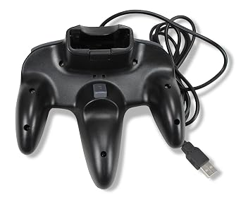 Classic Retro N64 Bit USB Wired Controller for PC and MAC - Black