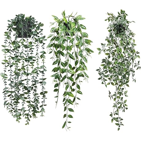 Enhance Your Home Office Oasis with Vibrant Artificial Hanging Plants
