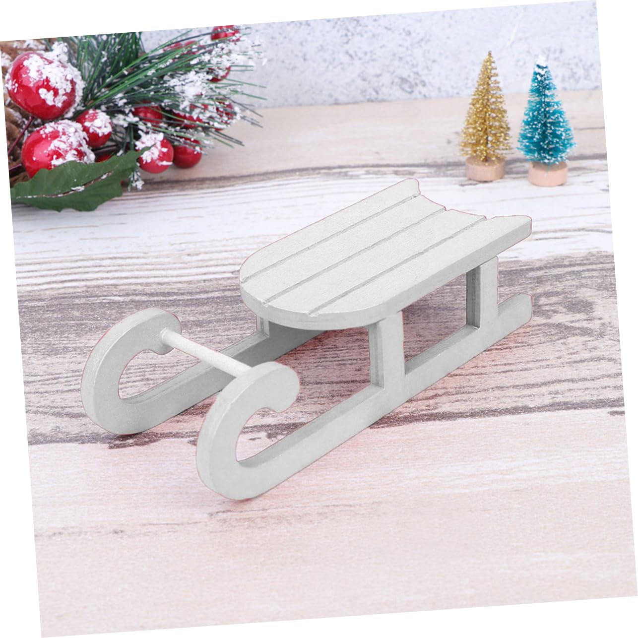 10pezzi Decorazioni Natalizie Forma Di Slitta Per Festeggiare Natale Con Stile e Creatività Ornamenti Eleganti Per La Casa Bianco